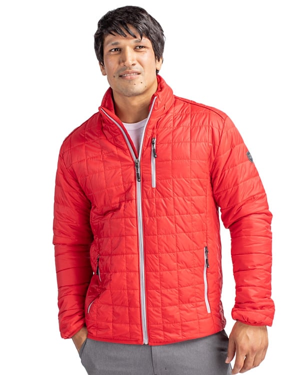 Cutter & Buck Mens Eco Insulated Full Zip Puffer Jacket