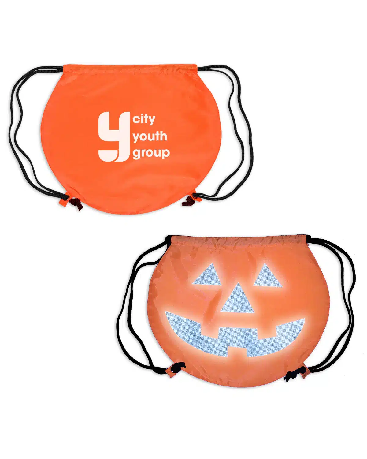Pumpkin Drawstring Backpack 2 Pumpkin Drawstring Backpack - Image 2