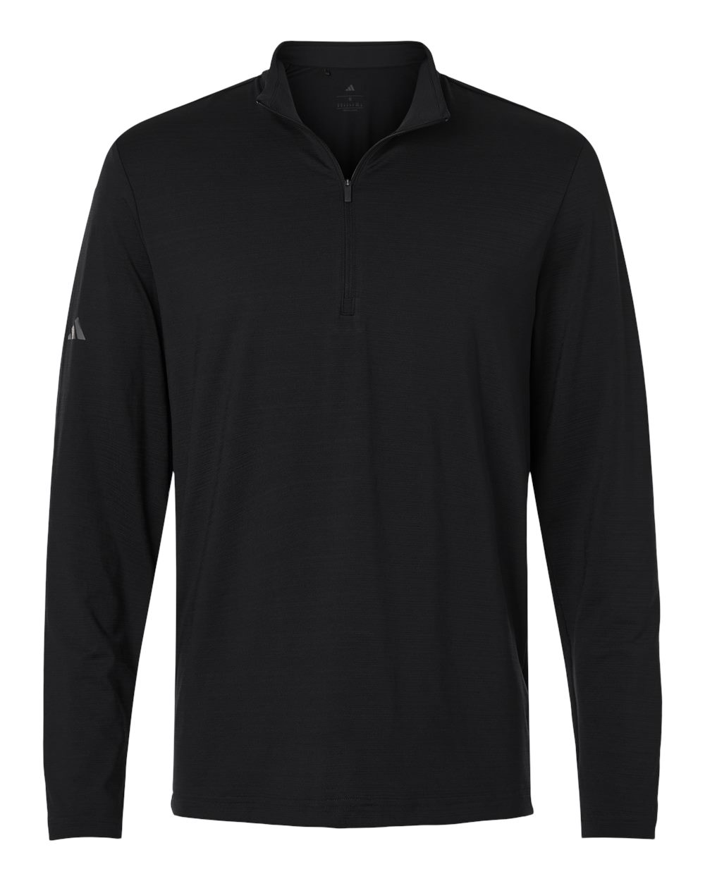 Adidas-Men's Textured Stripe Quarter-Zip Pullover 3 Adidas-Men's Textured Stripe Quarter-Zip Pullover - Image 3