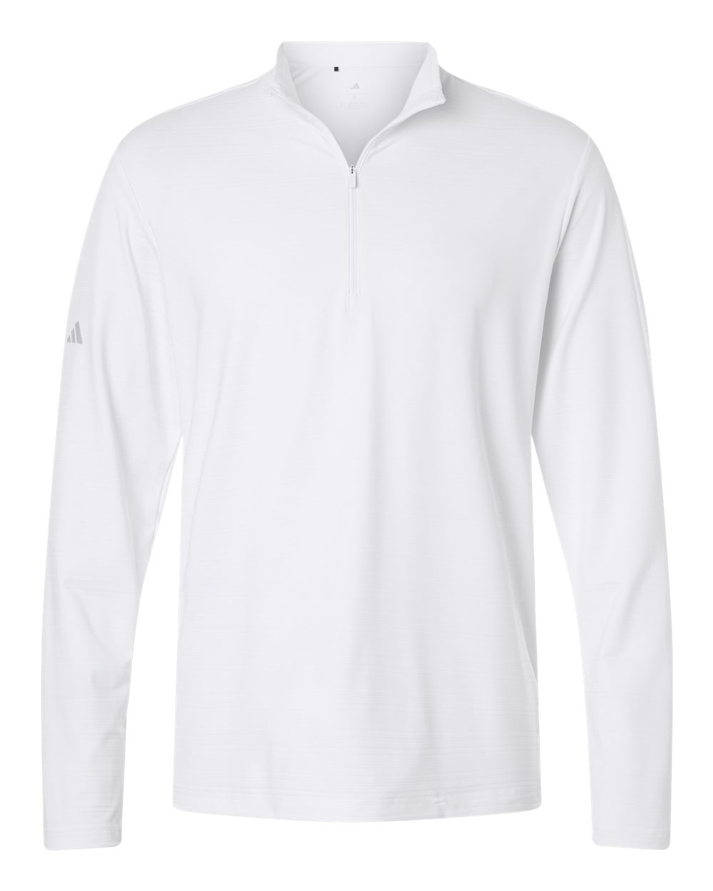 Adidas-Men's Textured Stripe Quarter-Zip Pullover 4 Adidas-Men's Textured Stripe Quarter-Zip Pullover - Image 4