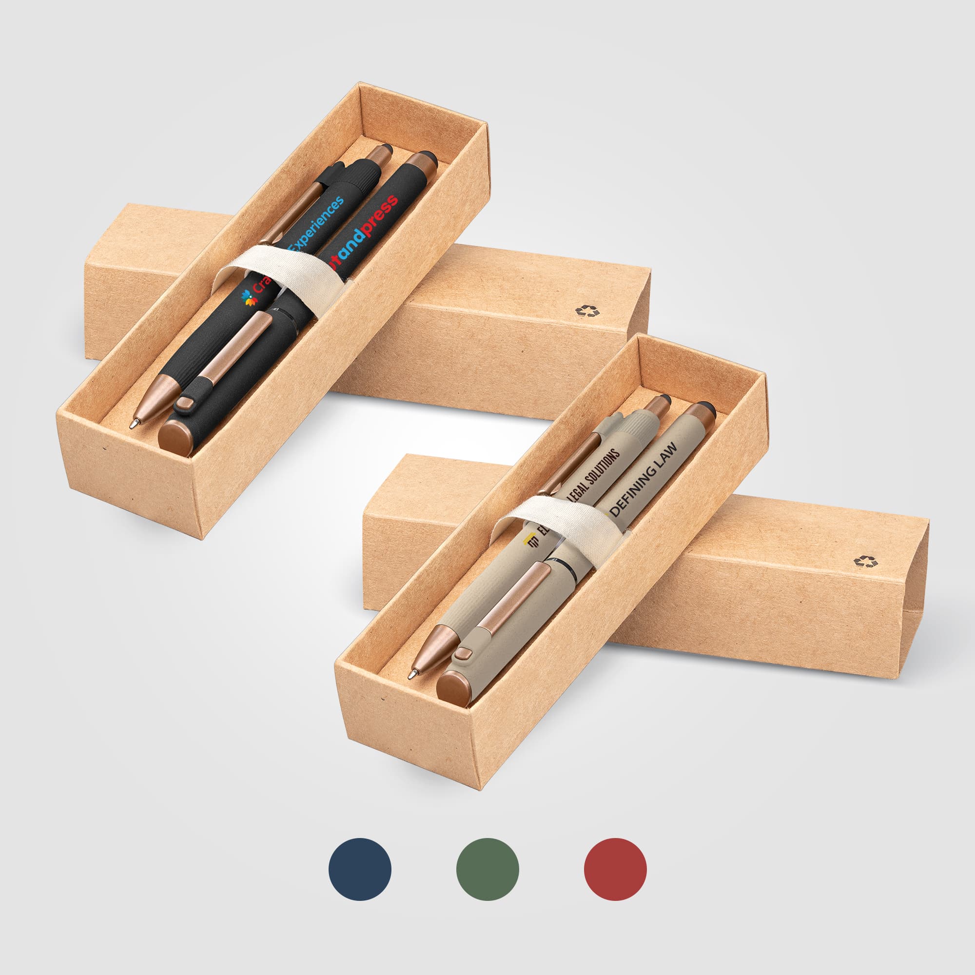 York Recycled Plastic Bronze Trim Pen Gift Set 1 York Recycled Plastic Bronze Trim Pen Gift Set