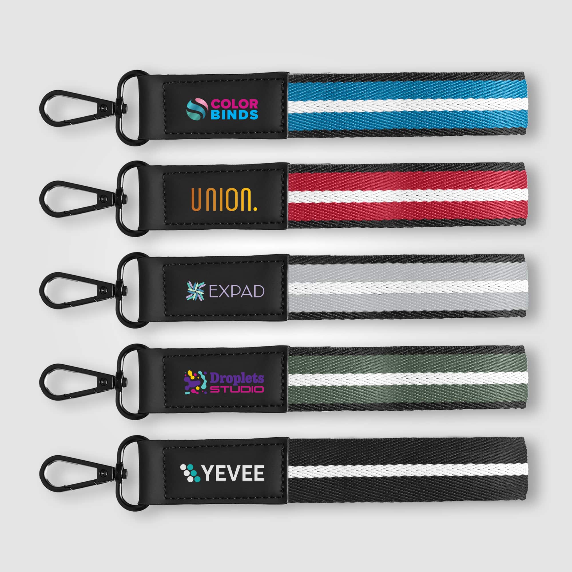 Newport rPET Woven Chevron Snap Trigger Keychain 1 Newport rPET Woven Chevron Snap Trigger Keychain