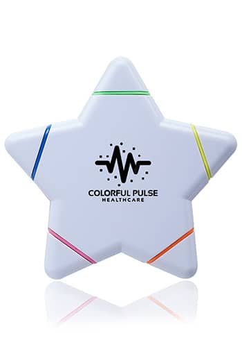 Star Shaped 5 Color Highlighters 1 Star Shaped 5 Color Highlighters